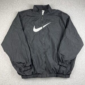 Nike Jacket Womens XL Sportswear Essential Woven Black DM6181-010 Oversized